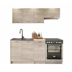 Garnero Arredamenti Cucine Complete|Cucine Complete-Cucina 180cm moderna lineare componibile sonoma Dalia Rovere