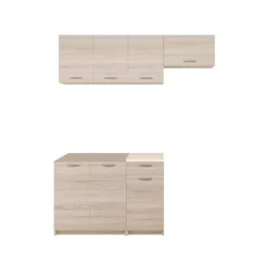 Garnero Arredamenti Cucine Complete|Cucine Complete-Cucina 180cm moderna lineare componibile sonoma Dalia Rovere