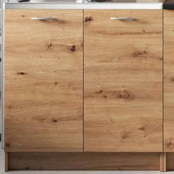 Garnero Arredamenti Cucine Complete|Cucine Complete-Cucina 240cm moderna lineare componibile Dalia Quercia