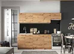 Garnero Arredamenti Cucine Complete|Cucine Complete-Cucina 240cm moderna lineare componibile Dalia Quercia