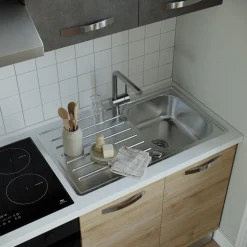 Garnero Arredamenti Cucine Complete|Cucine Complete-Cucina 210cm reversibile moderna lineare rovere antracite CookLux