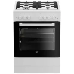 Garnero Arredamenti Elettrodomestici-Cucina combinata 4 fuochi con forno elettrico 60x85cm Beko Bianco