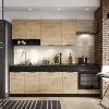 Garnero Arredamenti Cucine Complete|Cucine Complete-Cucina moderna componibile lineare 240cm quercia nero Terry 1