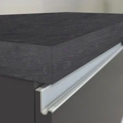 Garnero Arredamenti Scaffali E Dispense-Dispensa cucina bassa 30x85h cm scorrevole antracite grigio pietra Gourmet Antracite - Grigio pietra