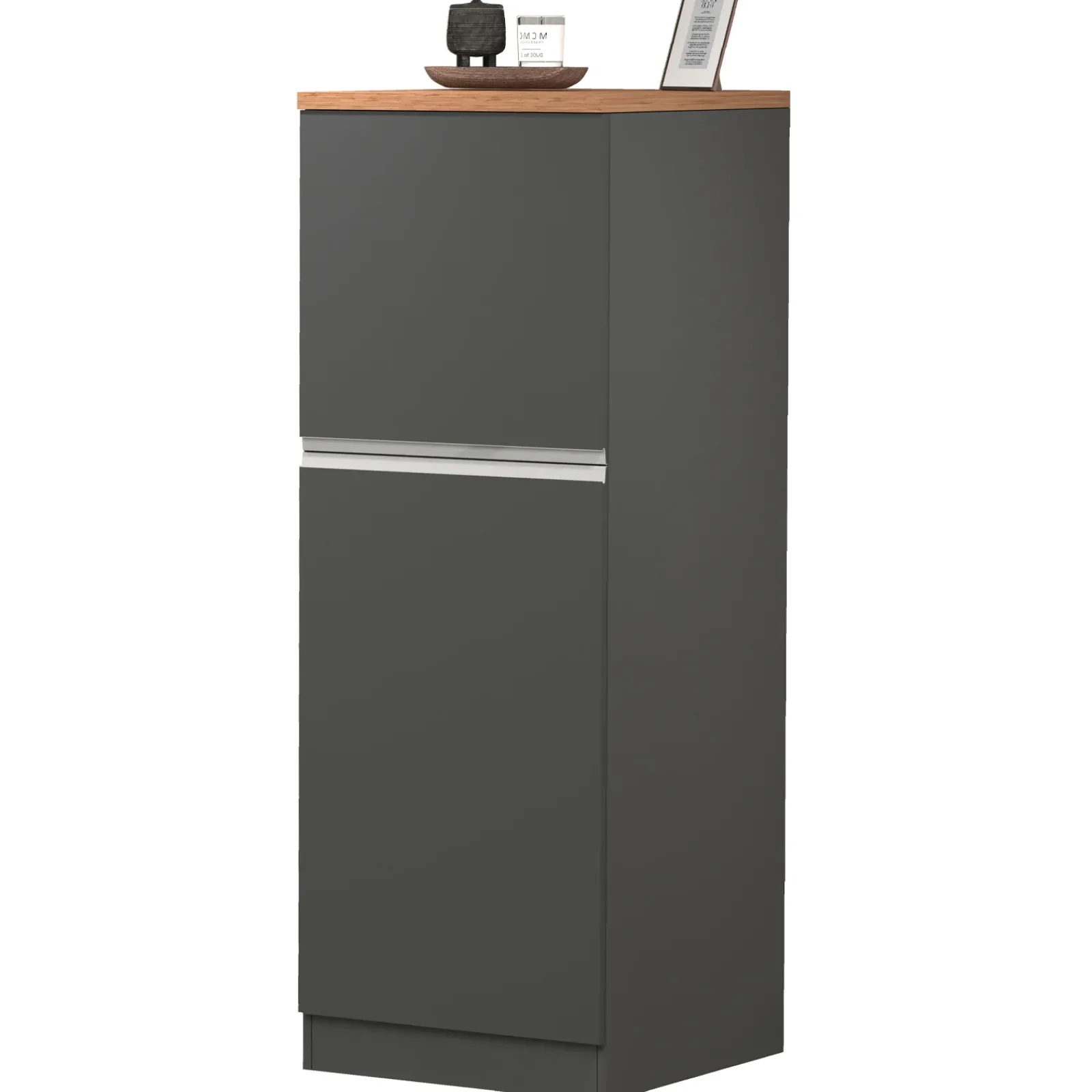 Garnero Arredamenti Scaffali E Dispense-Dispensa cucina 60x165h cm 4 ripiani antracite rovere Gourmet Antracite - Rovere