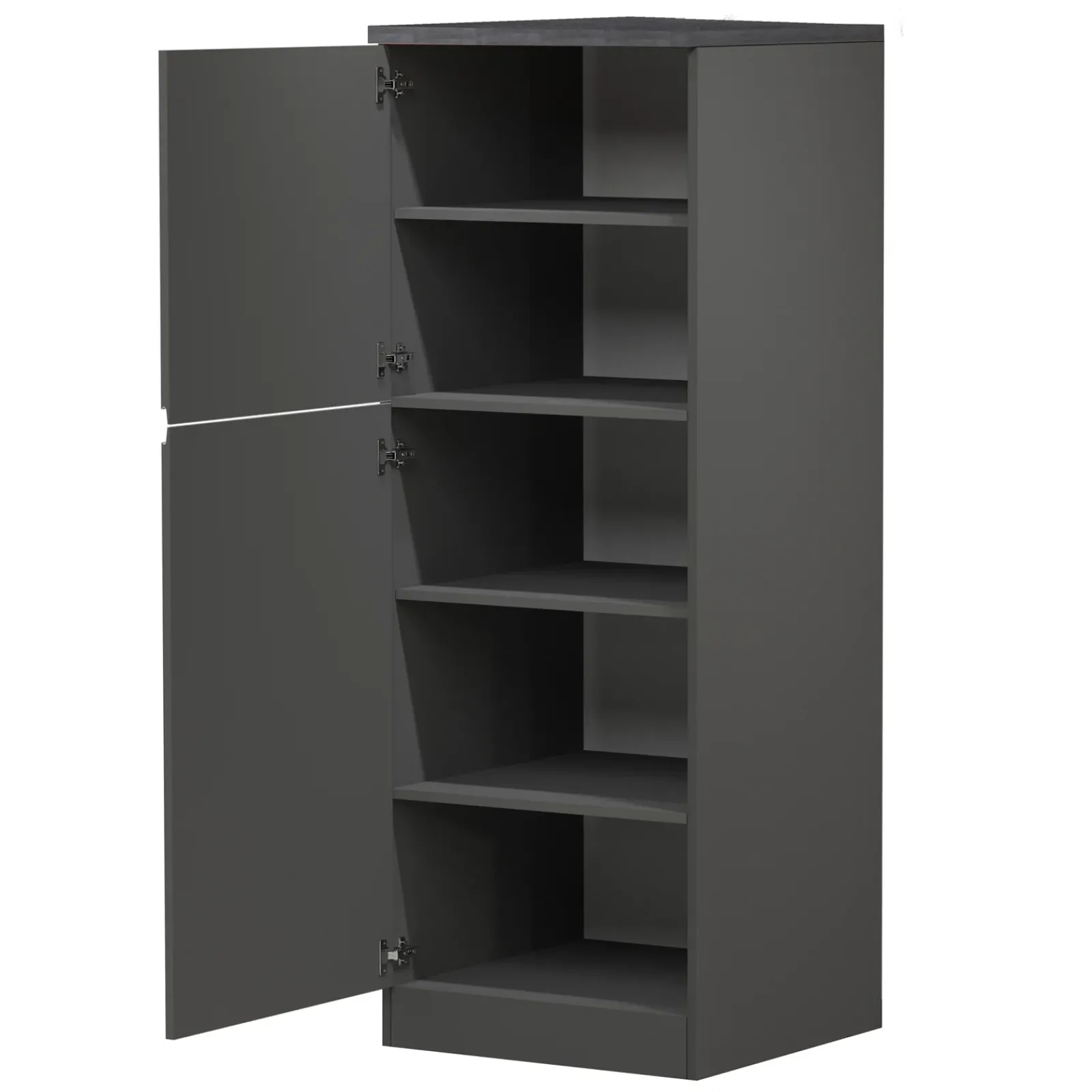 Garnero Arredamenti Scaffali E Dispense-Dispensa cucina 60x165h cm 4 ripiani antracite grigio pietra Gourmet Antracite - Grigio pietra