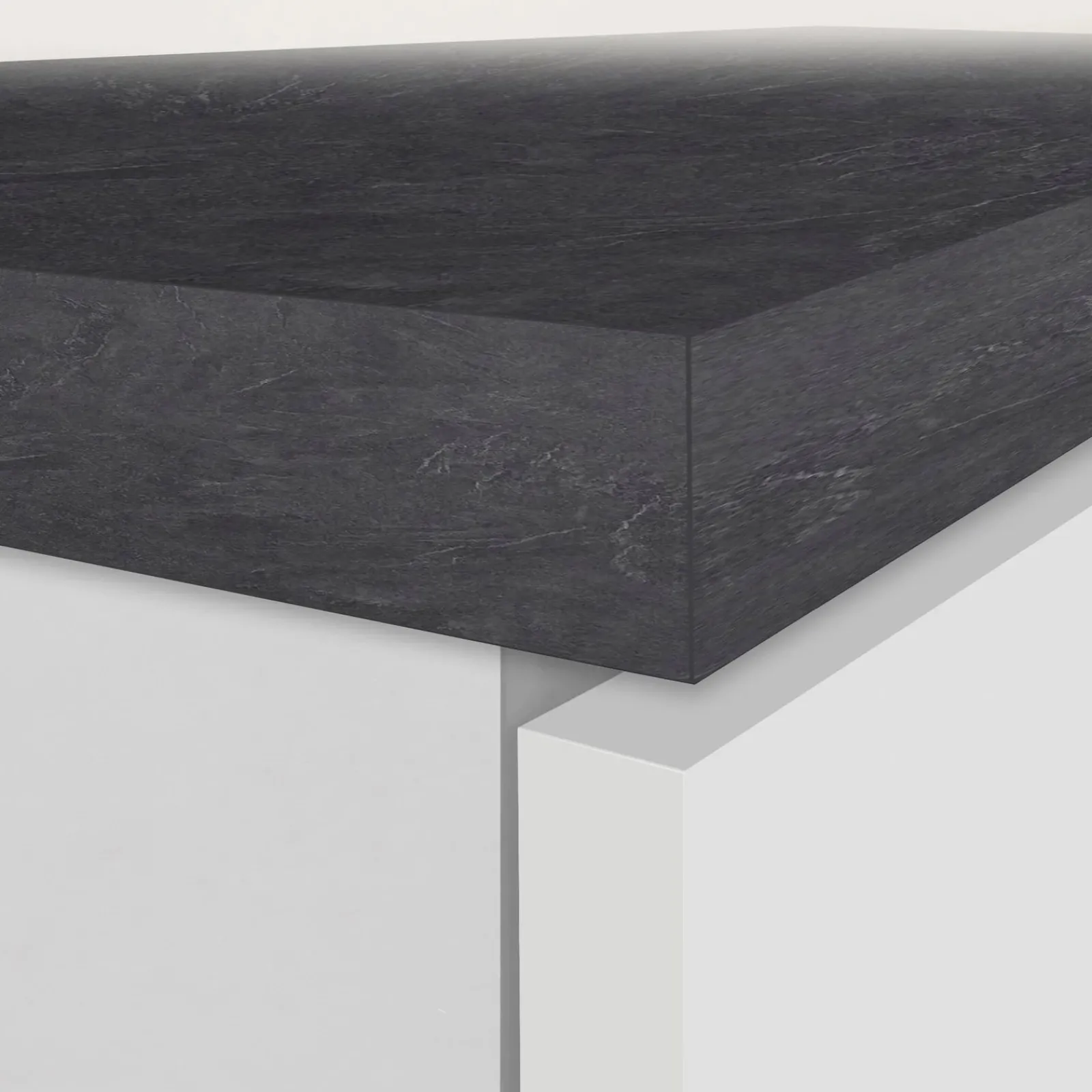 Garnero Arredamenti Scaffali E Dispense-Dispensa cucina 60x165h cm 4 ripiani bianco grigio pietra Gourmet Bianco Lucido - Grigio pietra