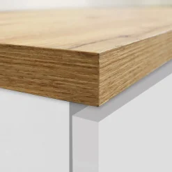 Garnero Arredamenti Scaffali E Dispense-Dispensa cucina 60x165h cm 4 ripiani bianco rovere Gourmet Bianco Lucido - Rovere