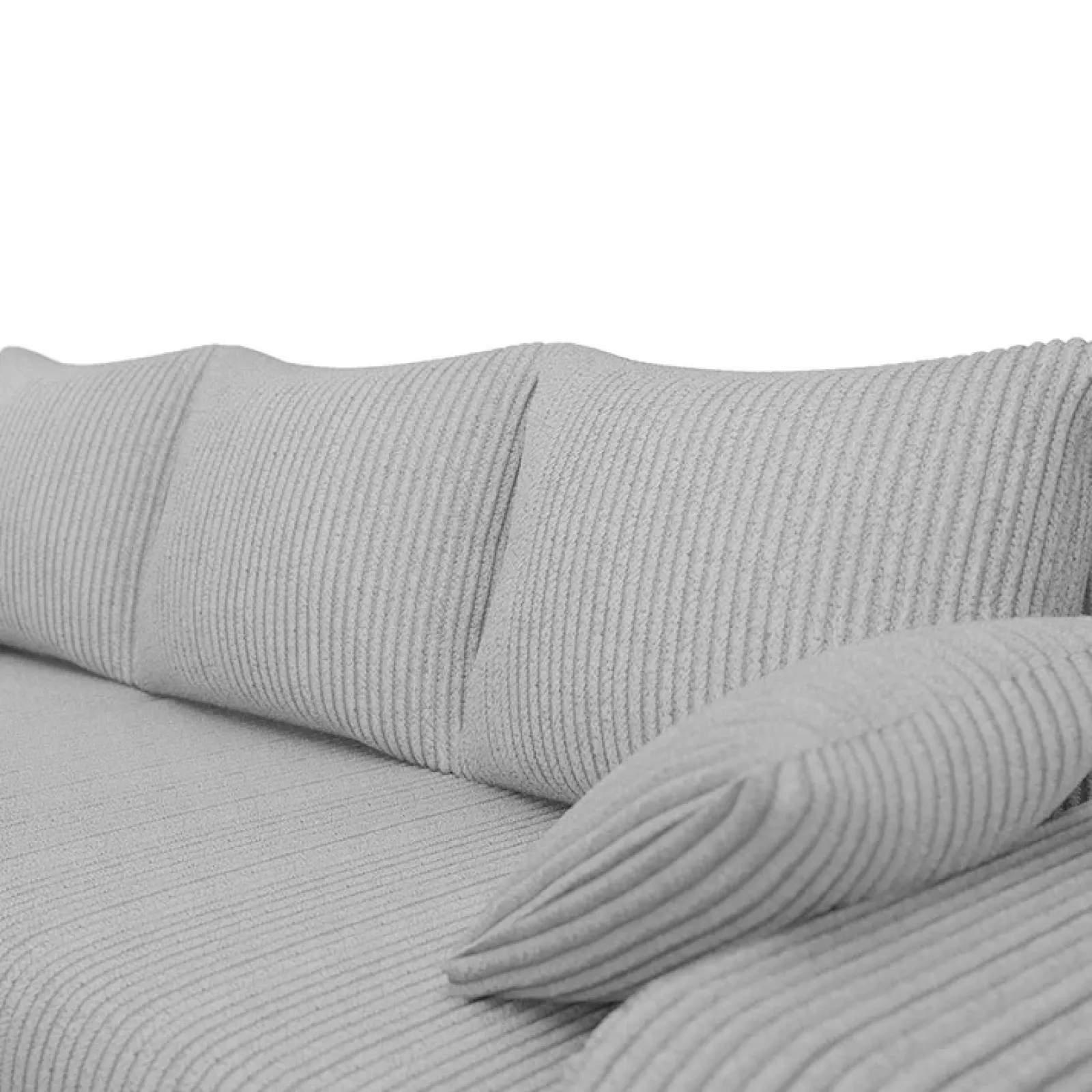 Garnero Arredamenti Divani Angolari|Divani Letto-Divano angolare letto 238x147cm 3 posti velluto a coste grigio Flow Velluto Poso Grigio