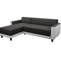Garnero Arredamenti Divani Angolari-Divano angolare reversibile 3 posti 197cm bianco antracite Sullivan