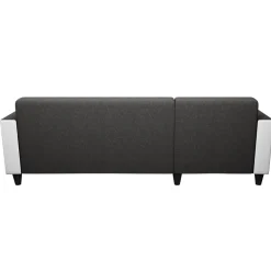 Garnero Arredamenti Divani Angolari-Divano angolare reversibile 3 posti 197cm bianco antracite Sullivan