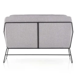 Garnero Arredamenti Divani Lineari-Divano imbottito moderno 125x83cm grigio nero Erminia 2