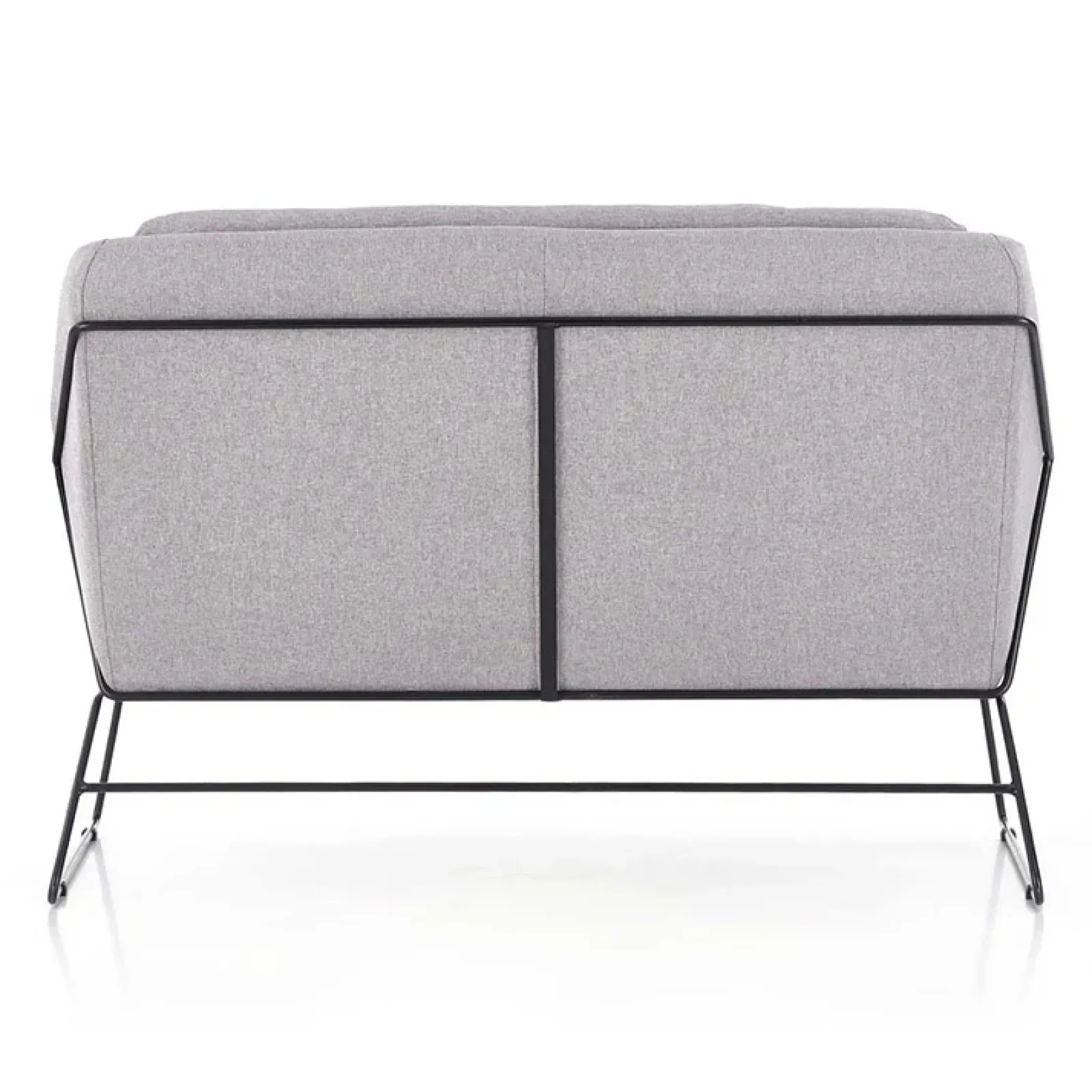 Garnero Arredamenti Divani Lineari-Divano imbottito moderno 125x83cm grigio nero Erminia 2