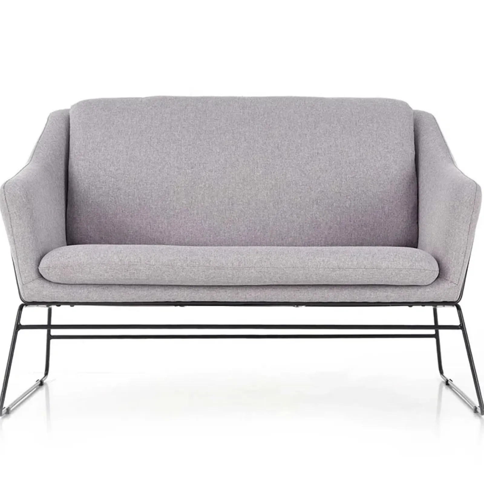 Garnero Arredamenti Divani Lineari-Divano imbottito moderno 125x83cm grigio nero Erminia 2