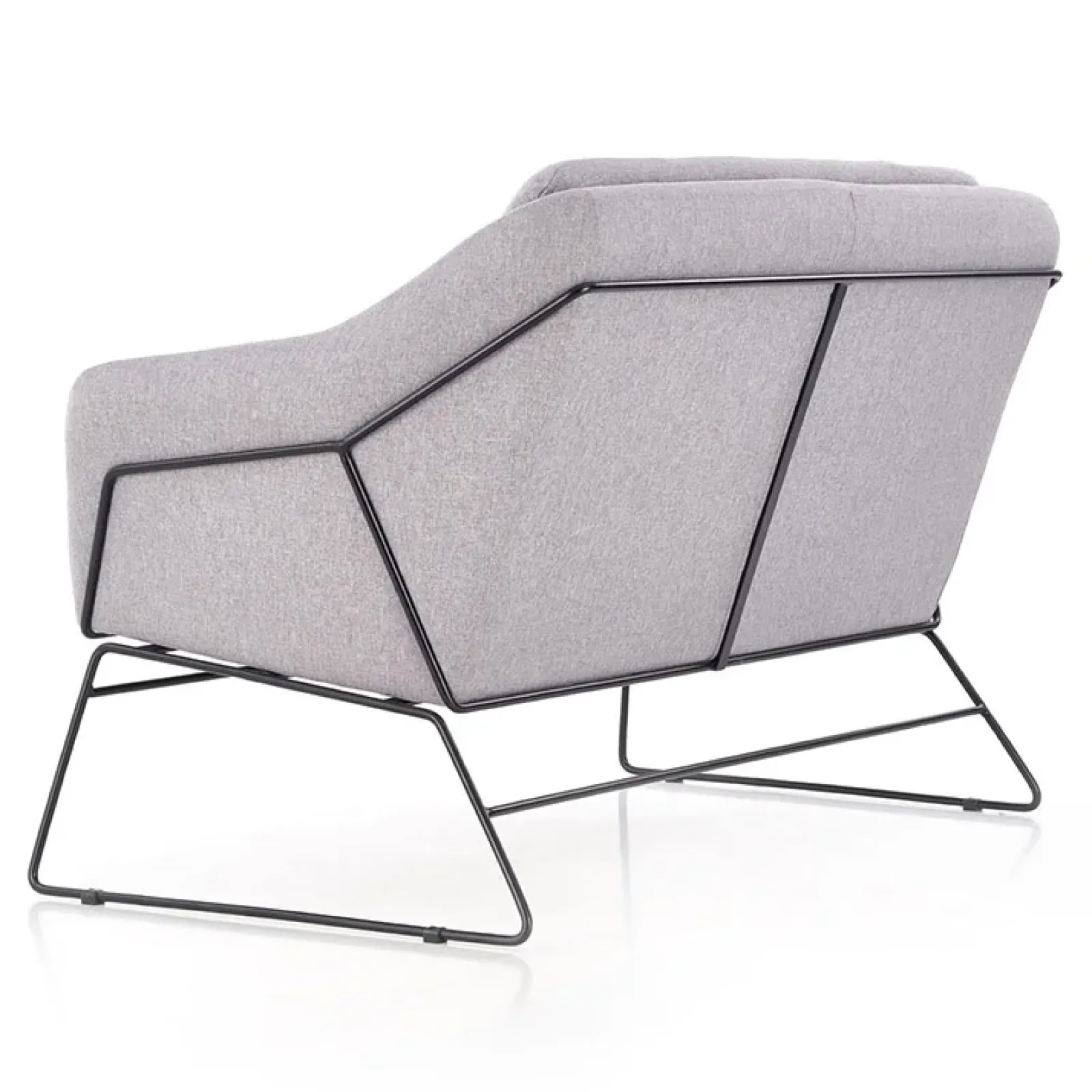 Garnero Arredamenti Divani Lineari-Divano imbottito moderno 125x83cm grigio nero Erminia 2