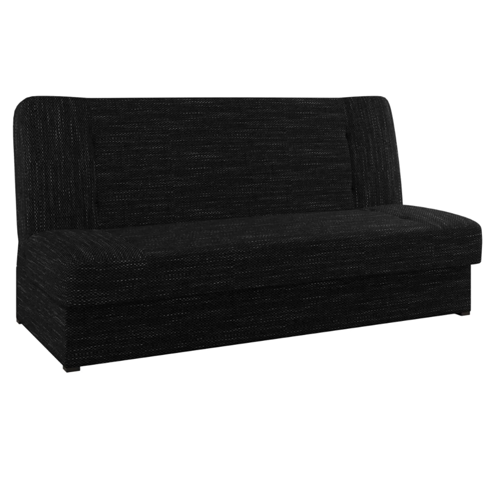 Garnero Arredamenti Divani Lineari|Divani Letto-Divano letto 2 posti 192cm matrimoniale senza braccioli grigio nero Joby Tessuto Lawa Grigio Scuro