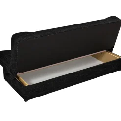 Garnero Arredamenti Divani Lineari|Divani Letto-Divano letto 2 posti 192cm matrimoniale senza braccioli grigio nero Joby Tessuto Lawa Grigio Scuro