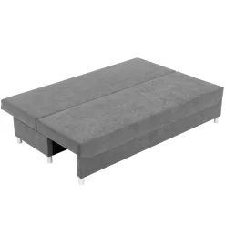 Garnero Arredamenti Divani Lineari|Divani Letto-Divano letto 3 posti 192cm pieghevole matrimoniale grigio beige Titus Tessuto Vellutato Alova Grigio Beige Scuro