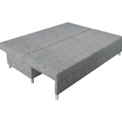 Garnero Arredamenti Divani Lineari|Divani Letto-Divano letto 3 posti 192cm pieghevole matrimoniale grigio chiaro Titus Tessuto Lawa Grigio