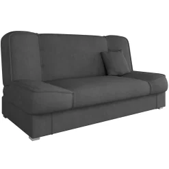 Garnero Arredamenti Divani Lineari|Divani Letto-Divano letto 2 posti 182cm pieghevole senza braccioli grigio scuro Rollo Tessuto Morbido Zetta Grigio