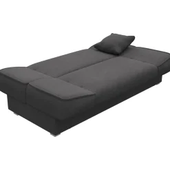 Garnero Arredamenti Divani Lineari|Divani Letto-Divano letto 2 posti 182cm pieghevole senza braccioli grigio scuro Rollo Tessuto Morbido Zetta Grigio