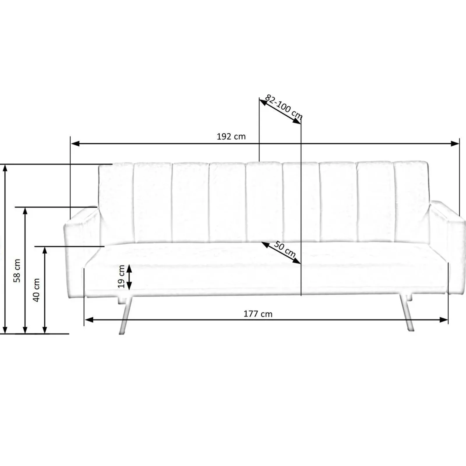Garnero Arredamenti Divani Letto|Divani Letto-Divano letto 3 posti 192x82 cm velluto scuro Nespolo Verde