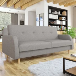 Garnero Arredamenti Divani Letto|Divani Letto-Divano letto 2 posti 216x87cm con box contenitore grigio Nebbia