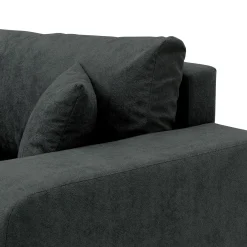 Garnero Arredamenti Divani Lineari|Divani Letto-Divano letto 3 posti 248x90cm con contenitore in Floty Tessuto Velo Nero