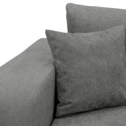 Garnero Arredamenti Divani Lineari|Divani Letto-Divano letto 3 posti 248x90cm con contenitore in Floty Tessuto Velo Grigio Scuro