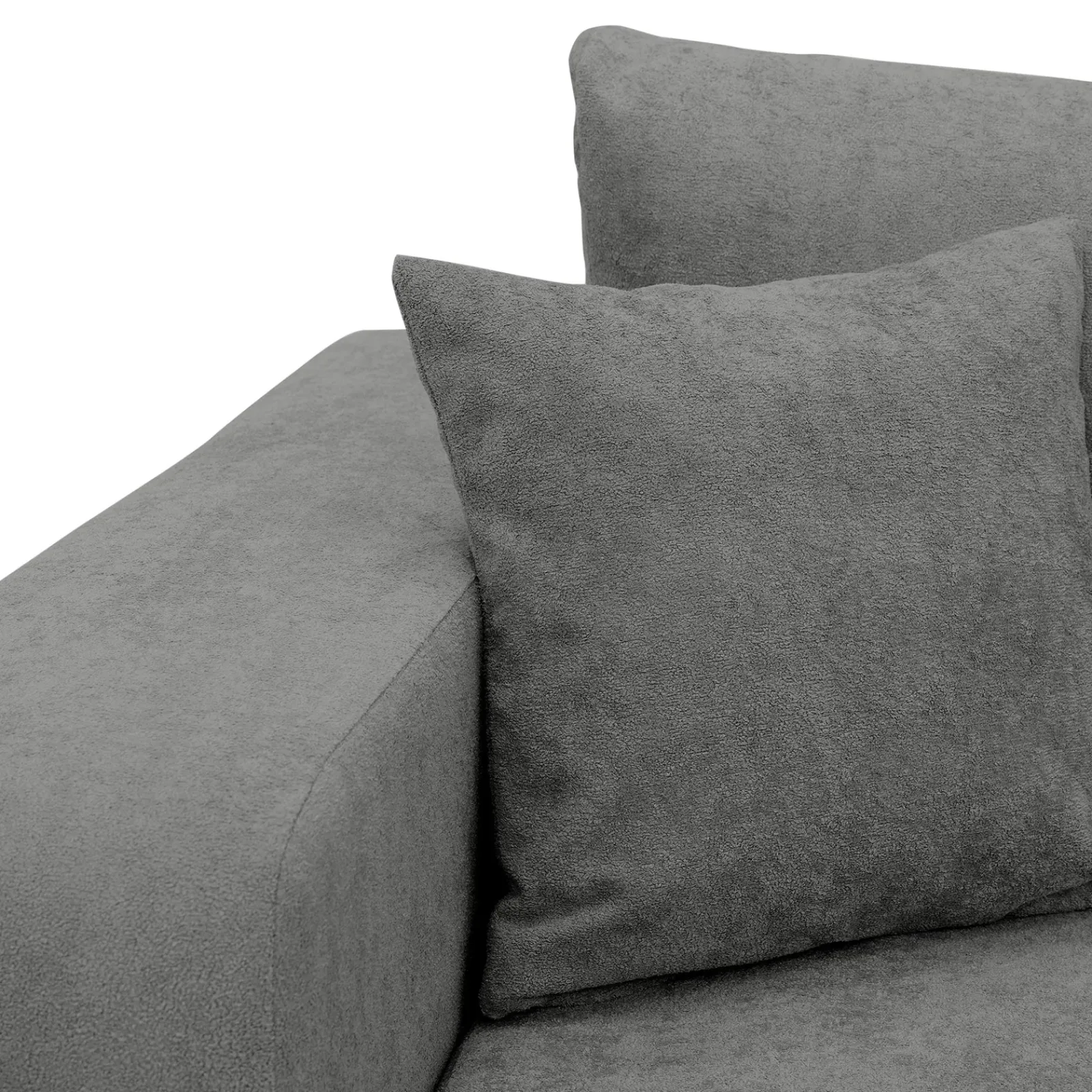 Garnero Arredamenti Divani Lineari|Divani Letto-Divano letto 3 posti 248x90cm con contenitore in Floty Tessuto Velo Grigio Scuro