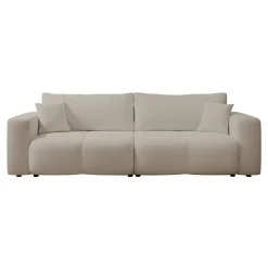 Garnero Arredamenti Divani Lineari|Divani Letto-Divano letto 3 posti 248x90cm con contenitore in Floty Tessuto Velo Beige
