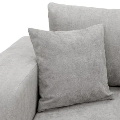 Garnero Arredamenti Divani Lineari|Divani Letto-Divano letto 3 posti 248x90cm con contenitore in Floty Tessuto Velo Grigio Chiaro