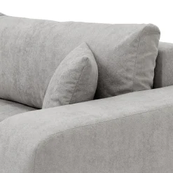 Garnero Arredamenti Divani Lineari|Divani Letto-Divano letto 3 posti 248x90cm con contenitore in Floty Tessuto Velo Grigio Chiaro