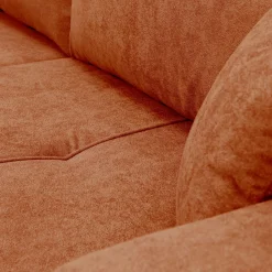 Garnero Arredamenti Divani Lineari|Divani Letto-Divano letto 3 posti 248x90cm con contenitore in Floty Tessuto Velo Rosso Mattone