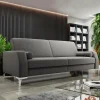 Garnero Arredamenti Divani Lineari|Divani Letto-Divano letto 3 posti 225x87cm con box contenitore tessuto grigio Coty
