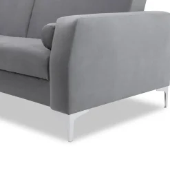 Garnero Arredamenti Divani Lineari|Divani Letto-Divano letto 3 posti 225x87cm con box contenitore tessuto grigio Coty