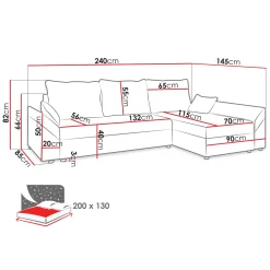 Garnero Arredamenti Divani Angolari|Divani Letto-Divano letto 3 posti 240x145cm matrimoniale angolare velluto a coste senape ocra Appia Velluto Poso Senape