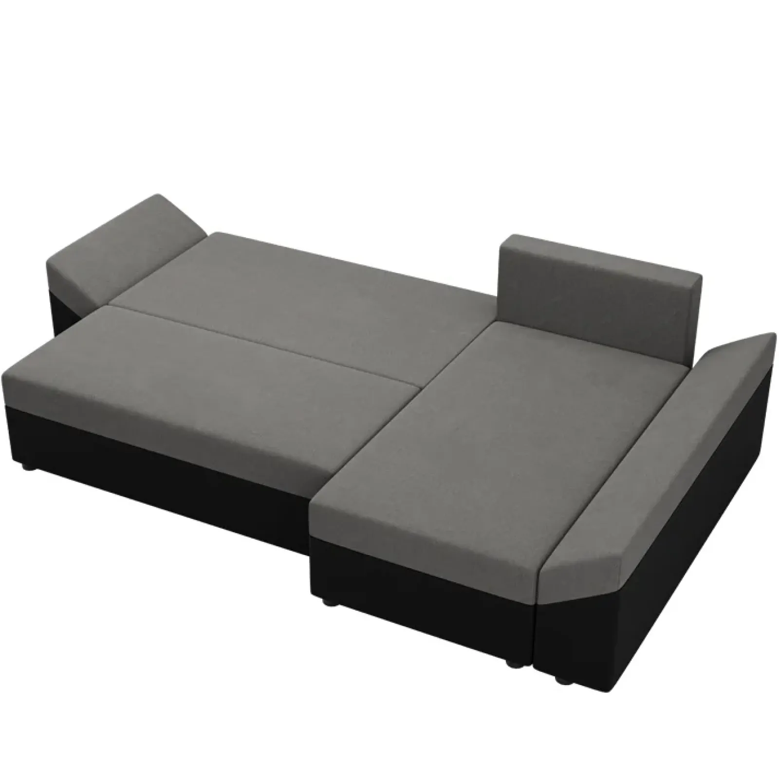 Garnero Arredamenti Divani Angolari|Divani Letto-Divano letto 3 posti 240x145cm matrimoniale angolare nero grigio Appia Tessuto Vellutato Alova Nero Grigio