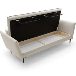 Garnero Arredamenti Divani Letto|Divani Letto-Divano letto 3 posti 237x105cm tessuto bianco Tranquil