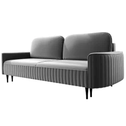 Garnero Arredamenti Divani Lineari|Divani Letto-Divano letto 3 posti 244x102cm tessuto grigio Shimmer