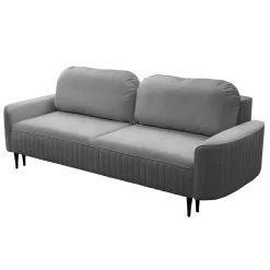 Garnero Arredamenti Divani Lineari|Divani Letto-Divano letto 3 posti 244x102cm tessuto grigio Shimmer