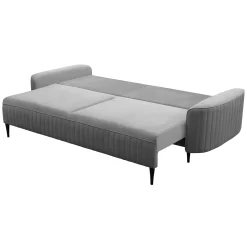 Garnero Arredamenti Divani Lineari|Divani Letto-Divano letto 3 posti 244x102cm tessuto grigio Shimmer