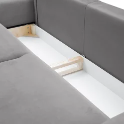 Garnero Arredamenti Divani Lineari|Divani Letto-Divano letto 3 posti 244x102cm tessuto grigio Shimmer