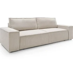 Garnero Arredamenti Divani Letto|Divani Letto-Divano letto 3 posti 257x106cm velluto a coste beige Snuggle Velluto a Coste Poso Beige