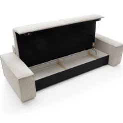 Garnero Arredamenti Divani Letto|Divani Letto-Divano letto 3 posti 257x106cm velluto a coste beige Snuggle Velluto a Coste Poso Beige