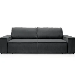 Garnero Arredamenti Divani Letto|Divani Letto-Divano letto 3 posti 257x106cm velluto a coste antracite Snuggle Velluto a Coste Poso Antracite