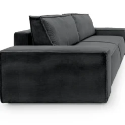 Garnero Arredamenti Divani Letto|Divani Letto-Divano letto 3 posti 257x106cm velluto a coste antracite Snuggle Velluto a Coste Poso Antracite