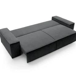 Garnero Arredamenti Divani Letto|Divani Letto-Divano letto 3 posti 257x106cm velluto a coste antracite Snuggle Velluto a Coste Poso Antracite
