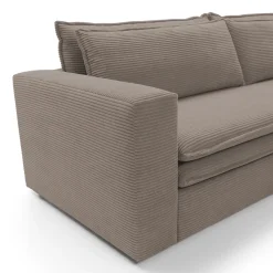 Garnero Arredamenti Divani Letto|Divani Letto-Divano letto 3 posti 244x95cm velluto a coste marrone Restful Velluto a Coste Poso Marrone