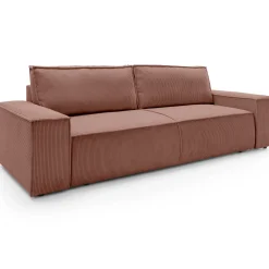 Garnero Arredamenti Divani Letto|Divani Letto-Divano letto 3 posti 257x106cm velluto a coste rosa Snuggle Velluto a Coste Poso Rosa